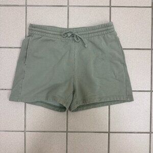 Tna Aritzia Cozy Fleece Sweat Shorts Sage Green Women Size L